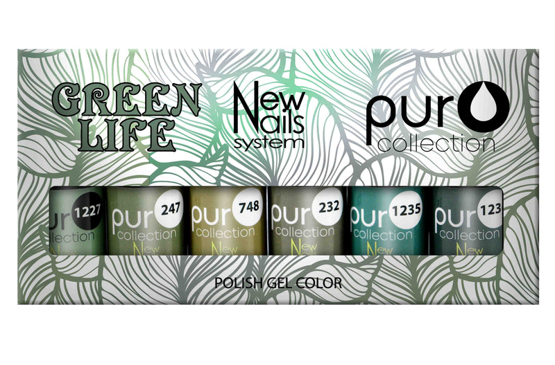 GREEN LIFE COLLECTION set 6 colori polish gel